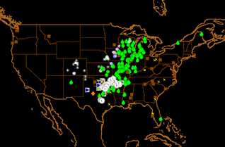 Animation showing icons on the mPING report display