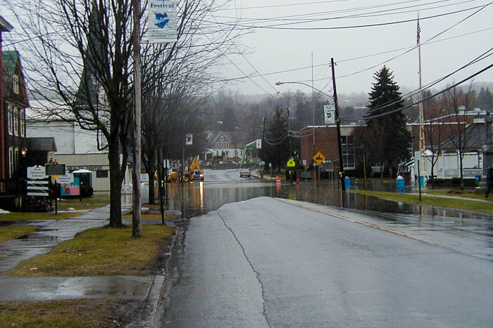 Moderate street flooding