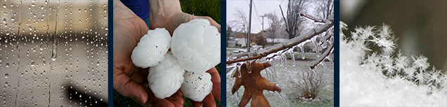 photos of rain, hail, ice and snow